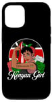 Coque pour iPhone 14 Pro Kenyan Girl Proud Kenya Flag Unbreakable Kenyan Woman Proud