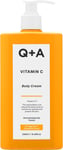 Q+A Vitamin C Body Cream: Deep Hydration & Skin Brightening Formula, Evens Skin