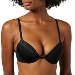 Calvin Klein Women's Push Up Plunge Bra, Black (Black 001), C (size: 0C36)