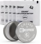 5 Pack Cr2450 Batterie 3V Batterie Au Lithium Bouton Pile 2450 Batterie Dl2450¿Ecr2450¿Br2450 Pour Montres, Lampes À Thé, Bougies, Système D'Alarme, Boîte À Clés De Voiture, Télécommande