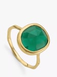 Monica Vinader Siren Onyx Ring, Gold/Green