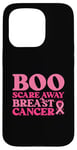 Coque pour iPhone 15 Pro Ruban rose chimio cancer du sein femme Halloween