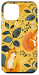 Coque pour iPhone 12 mini Jaune Bohemian Tropical Squirrels Just Wanna Have Fun Phone