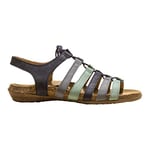 El Naturalista femme Sandale à lanières WAKATAUA, dame Sandales,sandale romaine,sandalette,sandale de gladiateur,bleu (OCEAN MIXED),37 EU / 4 UK