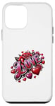 iPhone 12 mini The Word Love surrounded By Hearts And Red Roses Case