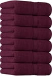 Utopia Towels Lot de 6 essuie-Mains Bordeaux de qualité supérieure, 100% Coton peigné filé à l'anneau, Ultra Doux et très absorbants, 600 g/m², Extra Larges (40,6 x 71,1 cm, de qualité hôtelière et