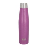 BUILT Apex - Bouteille Isotherme avec Bouchon Hermétique, 100% Réutilisable, Sans BPA, Gourde en Acier Inoxydable 18/10, 540 ml, Violet Pailleté