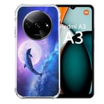 Cokitec Coque Renforcée pour Xiaomi Redmi A3 Animal Dauphin Vague