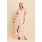 FAVORITE DRESS, M, APRICOT ROSE PRINT