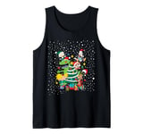 Nickelodeon Rewind Characters Snowing Santa Hats Christmas Tank Top