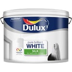 Dulux Silk Pure Brilliant White Emulsion Wall & Ceiling Paint 10L
