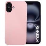 Maxter Coque iPhone 16 Rose - Coque de Téléphone en Silicone - Coque de Protection Antichoc - Phone Case