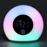 Colourful Wake Up Breathing Lamp Children BT Speaker Table Light Alarm Clock For