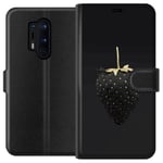 OnePlus 8 Pro Sort Lommebokdeksel Exklusiv Jordgubbe