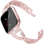 Bling-armband kompatibelt med Fitbit Versa/Versa 2-band för kvinnor