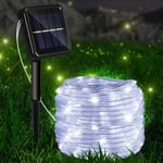 Guirlande Lumineuse Solaire Extérieur,8Modes Décoration Lumineuse Solaire Noël IP65 Imperméable Lampe Solaire Exterieur,200LED 22M,Blanc Chaud - Vingo