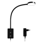 Lampe de Lecture Livre Murale de Chevet led avec Port usb, Lampe Liseuse led Dimmable pour Lit, Éclairage Blanc Neutre 4000K, 100%- 70%- 35%- 15% de