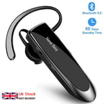 NEW BEE Single Wireless Bluetooth Headset Earphone Noise Cancelling Mic Sports