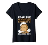 Womens Fear the Hognose Snake’s dramatic side Hognose Snake V-Neck T-Shirt