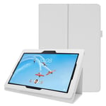 Lenovo Tab E10 litchi läderfodral - Vit