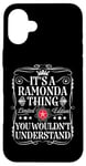 Coque pour iPhone 16 Plus Le nom de Ramonda est une histoire de Ramonda que vous ne comprendriez pas