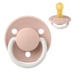 BIBS De Lux Napp - Stl 2 - Naturgummi - GLOW - Blush