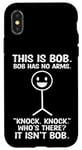 Coque pour iPhone X/XS Bob Bob n'a pas de bras drôle