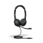 Jabra Evolve2 30 SE Casque Filaire stéréo antibruit avec Technologie d'appel à 2 Microphones et câble USB-A Certifié MS Teams Fonctionne avec Toutes Les Autres Plateformes Noir