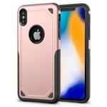 Apple iPhone 9 Plus Hybriidi Muovinen Takasuoja Kuori Matta Karu Pintainen - Ruusu Kulta Monivärinen