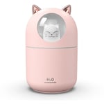 Petit Humidificateur Portable 300 Ml Mini Humidificateur à Brume FraîChe avec Veilleuse usb Humidificateur Personnel ArrêT Automatique,B