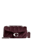 Coach Tabby 20 Quilted Velvet Shoulder Bag, Lh/Merlot