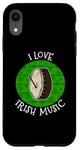 Coque pour iPhone XR St Patrick's Day Bodhran, j'aime la musique irlandaise