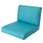 PillowPrim, Coussin de Chaise, pour Fauteuil en Rattan, Extérieur, de Palette, de Siège, Meubles en Rattan, Bleu, 50 x 50 cm