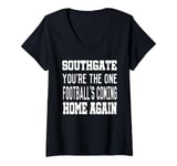 Womens Southgate Whole Again - Its Coming Home England's Football V-Neck T-Shirt