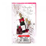 Simon Elvin For You Daughter And Son In Law Champagne Bottle Christmas Card (Pack of 6)