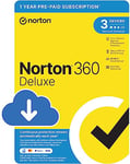 Norton 360 Deluxe 2024, Antivirus Software for 3 Devices and 1-Year Subscription with Automatic ‎Renewal, Includes Secure VPN and Password Manager, PC/Mac/iOS/Android, Activation Code by email