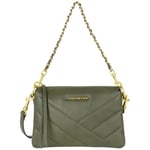 Sac a main LANCASTER  Pochette matelasse  Ref 57402 Kaki 23*14*5 cm