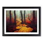 An Eye Catching Forest H1022 Framed Print for Living Room Bedroom Home Office Décor, Wall Art Picture Ready to Hang, Black A4 Frame (34 x 25 cm)