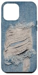 iPhone 12 Pro Max Jean Blue Denim Jeans Fabric Embroidered Style Case