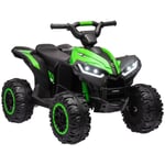 Kids Electric Quad Bike Childrens Ride On Quad ATV  Lights 12V Green 3-5 Years