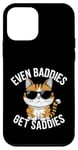 Coque pour iPhone 12 mini Even Baddies Get Saddies Cat Confident Girl Trendy Citation