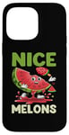 Coque pour iPhone 14 Pro Max Joli jeu de mots à la pastèque I Nice Melons