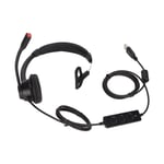 Single Ear Telephone Headset Noise Reduction Volume Adjustment Mute USB Busines