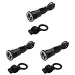 3X 12-24V Universal usb Chargeur Moto Adaptateur Prise Socket ÉTanche Auto pour Mobilephone Gps