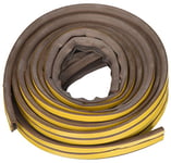 Merriway BH05068 StormSeal Boudin de Porte et fenêtre en V avec Bande adhésive en Caoutchouc EPDM 10 mètres Marron (Lot de 4 x 2,5 m)