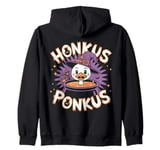 Honkus Ponkus Funny Duck Witch Halloween Magic Zip Hoodie