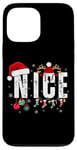 iPhone 13 Pro Max Naughty or Nice Matching Christmas Couples Costume Tee Case