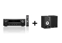 Un ampli Denon DRA-900H Noir + une paire d'enceintes bibliothèque Triangle BR03 Noir