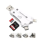 Micromemory - Universal usb Adapter Lightning/Micro USB/Type-C - Secure Digital (sd) - 128 gb (mmusb-uni-adapter)