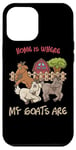 Coque pour iPhone 12 Pro Max Home is where my goats are Farmer Goatherd Goat Farm Animal